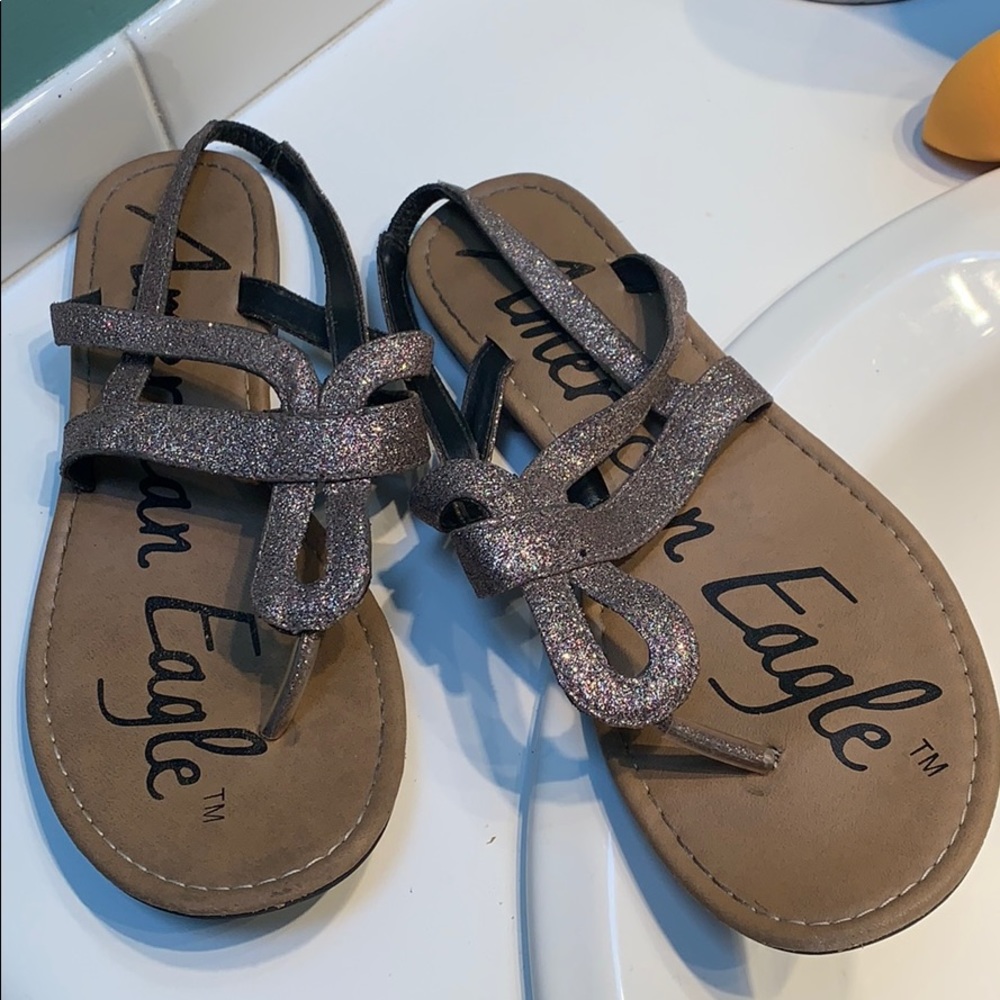 American Eagle glitter sandals